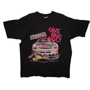 Vintage 1990s Cartoon Network "Wacky Racing" t-shirt  Muttley and a NASCAR-style